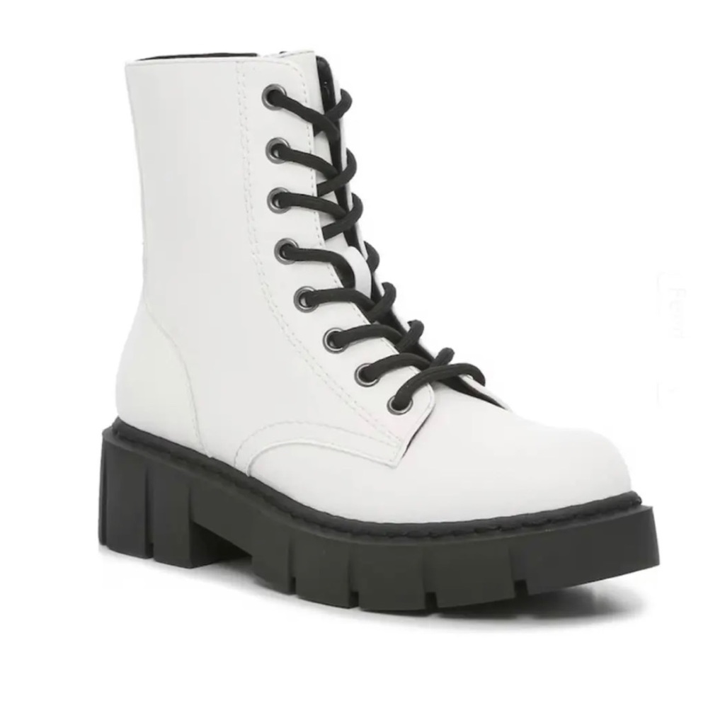 Mix No. 6 Combat Boot in white